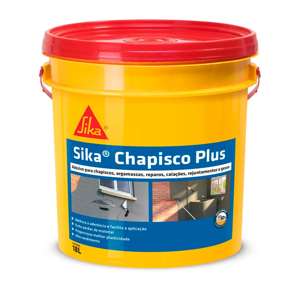 COLA CHAPISCO 18L SIKACHAPISCO PLUS SIKA
