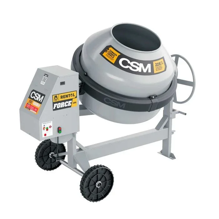 BETONEIRA C/MOTOR 400L MONOF 127V RENTAL FORCE CSM