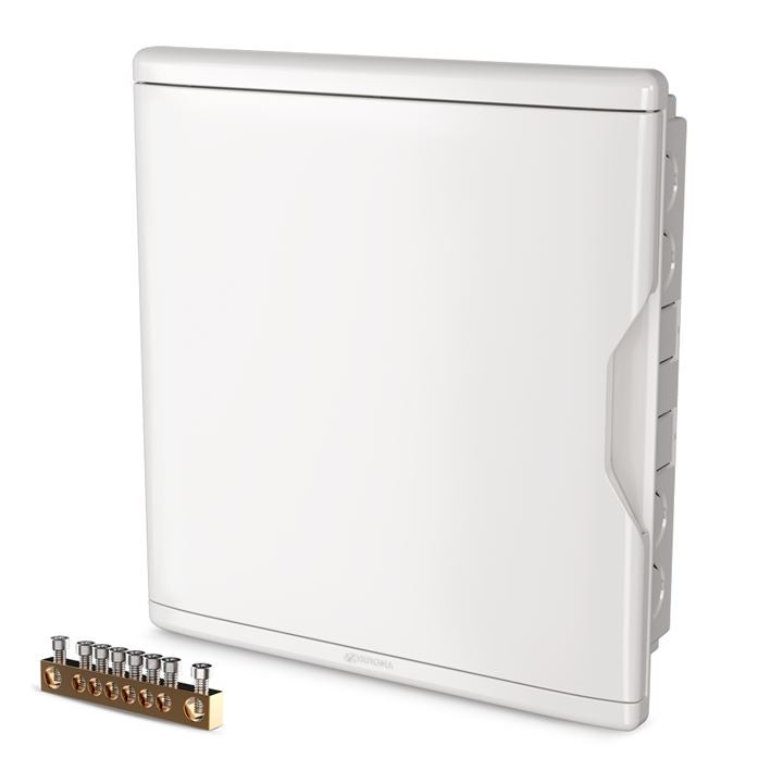 QUADRO DISJUNT EMBUTIR 24D/18N C/BARR BCO KRN