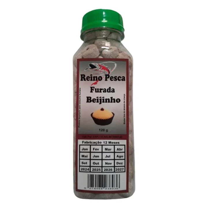 RACAO EMB ISCA P/PESCA FURAD BEIJINHO REINO PESCA