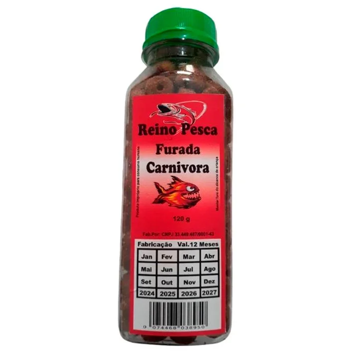 RACAO EMB ISCA P/PESCA FURAD CARNIV REINO PESCA