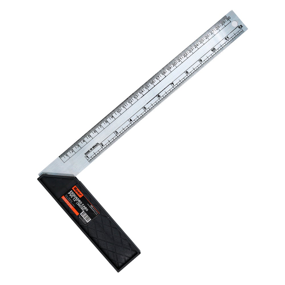 ESQUADRO ACO 12 30CM CB PVC OPER
