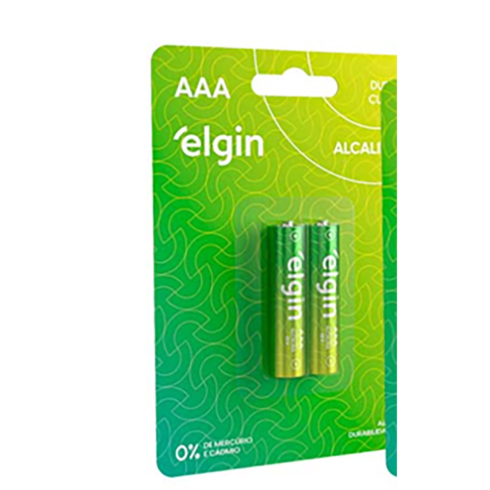 PILHA ALCALINA PALITO AAA CARTELA C/02 ELGIN