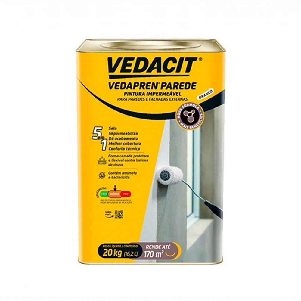 IMPERM PAREDE BCO 20KG VEDAPREN LT VEDACIT