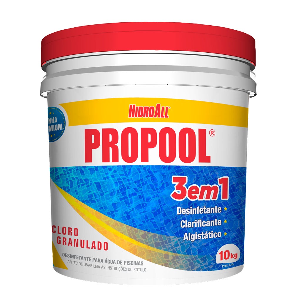 CLORO PISCINA 3X1 ESTABILIZADO PROPOOL 10KG HIDROA