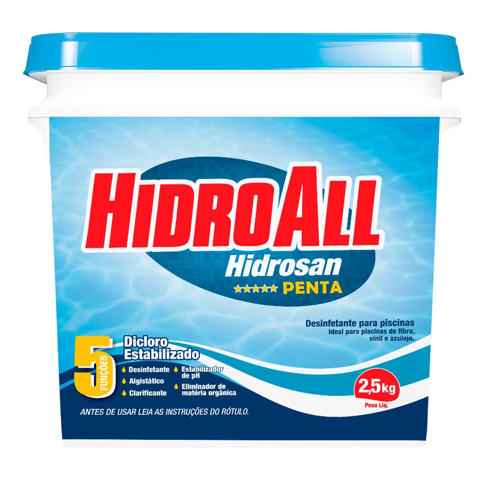 CLORO PISCINA HIDROSAN PENTA 2,5 KG HIDROALL