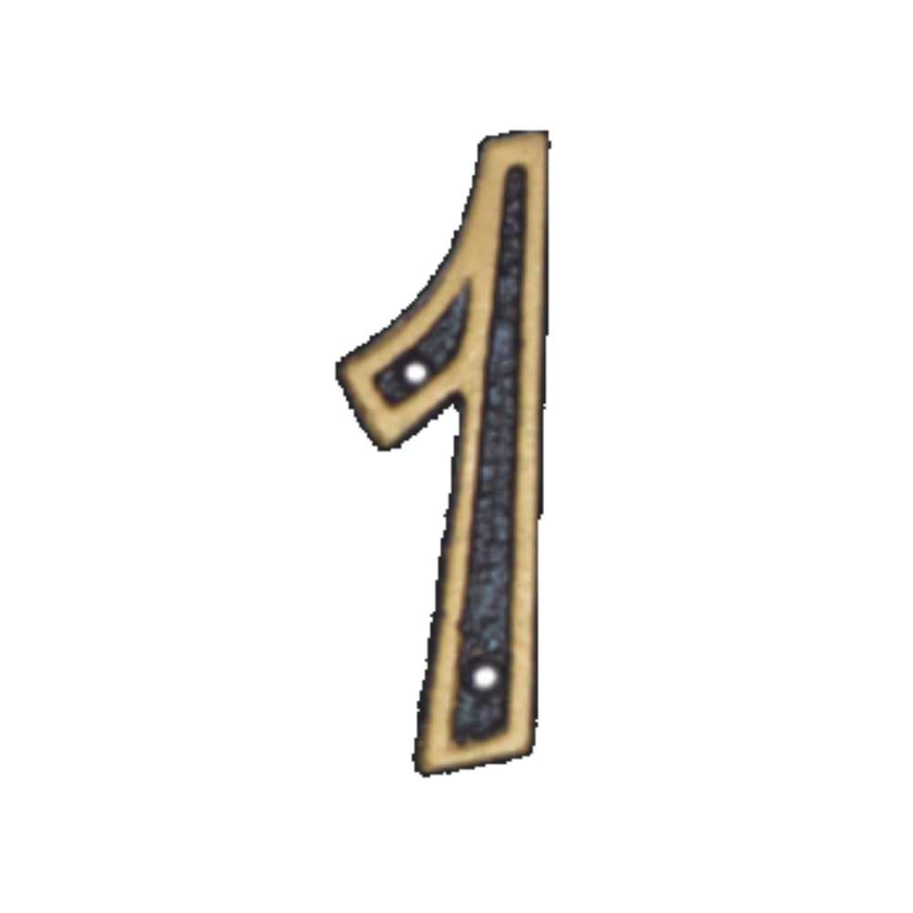 NUMERO 1 12CM COLONIAL ALUM FUNDIDO METALMIG