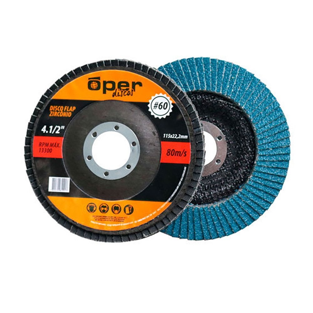 DISCO LIXA FLAP 4.1/2 100 OXI ZIRC OPER