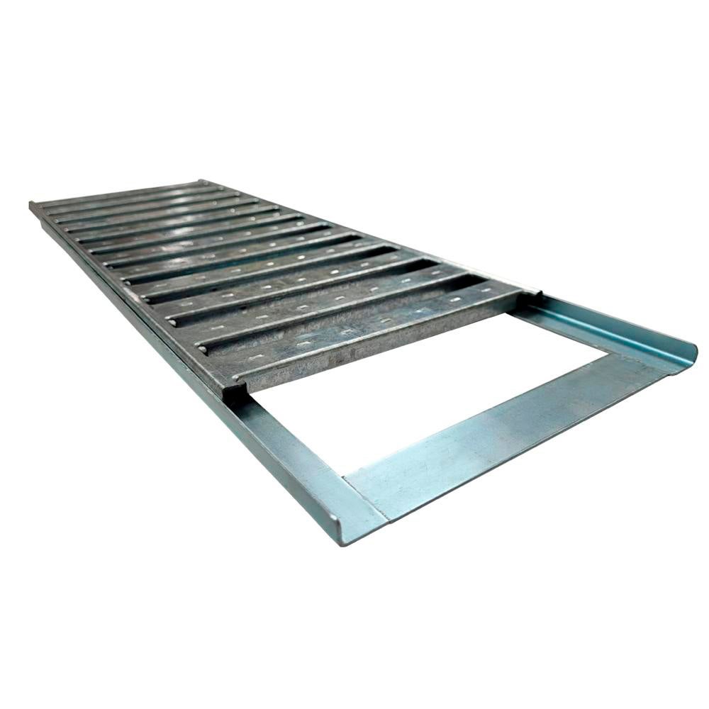 GRELHA ACO ZB 10X100CM C/SUPORTE CALHAFORTE