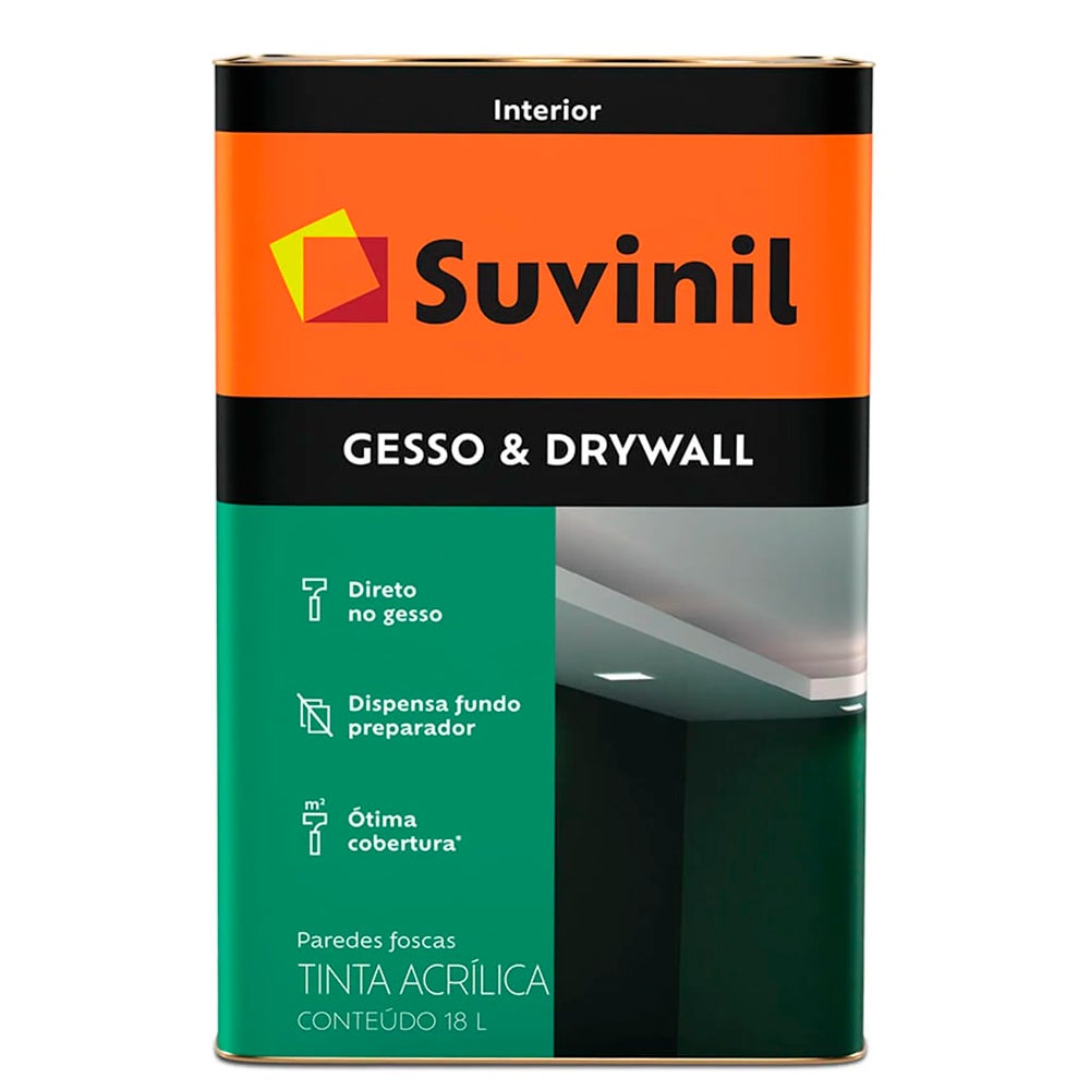 SOB GESSO E DRYWALL FOSCO 18L BCO NEVE SUVINIL