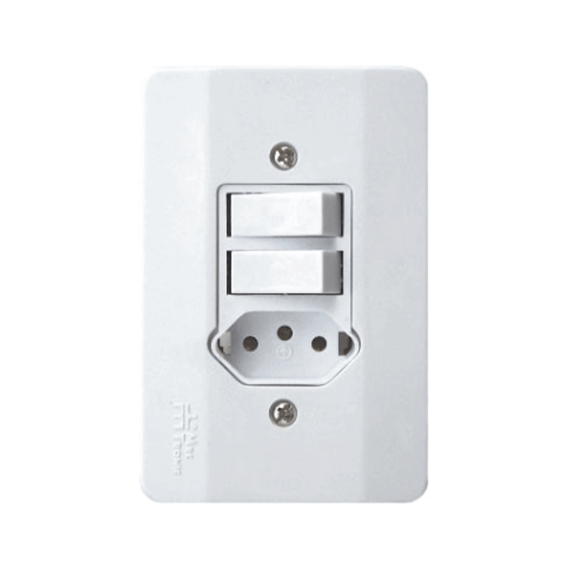 INTERRUP 2TC SIMPLES+1TOM C/PL 2X4 10A MILLENIUM