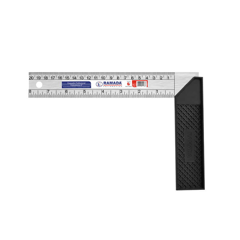 ESQUADRO ACO 12 30CM CB PVC PROF RAMADA