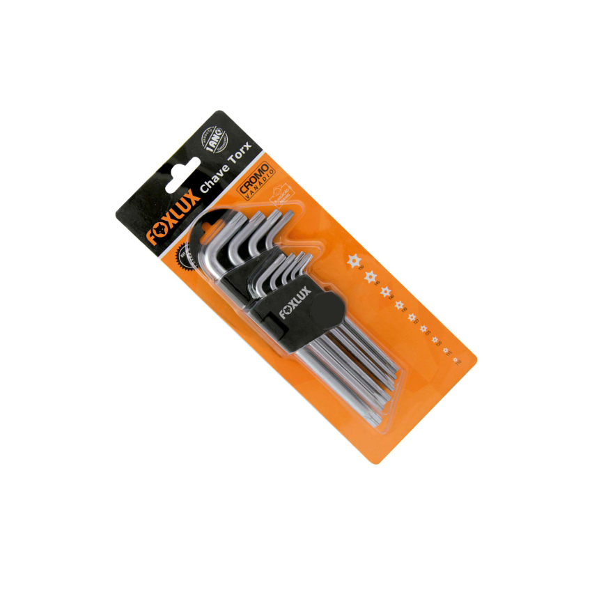CHAVE TORX 09PC T10-T50 CROMO VANAD FAMASTIL