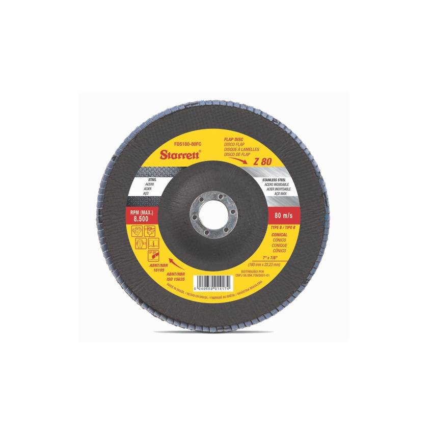 DISCO LIXA FLAP 4.1/2 120 FIBRA ZIR STARRETT