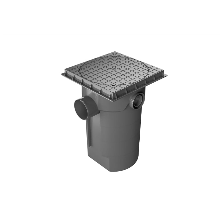 CAIXA GORDURA QUAD 300X525X100MM CZA KRN