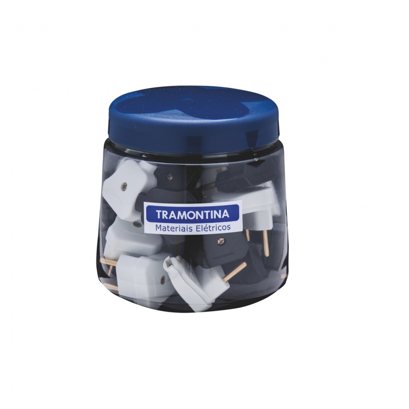PINO MACHO TRIANGULAR 2P 10A PTO/BCO TRAMONTINA #N