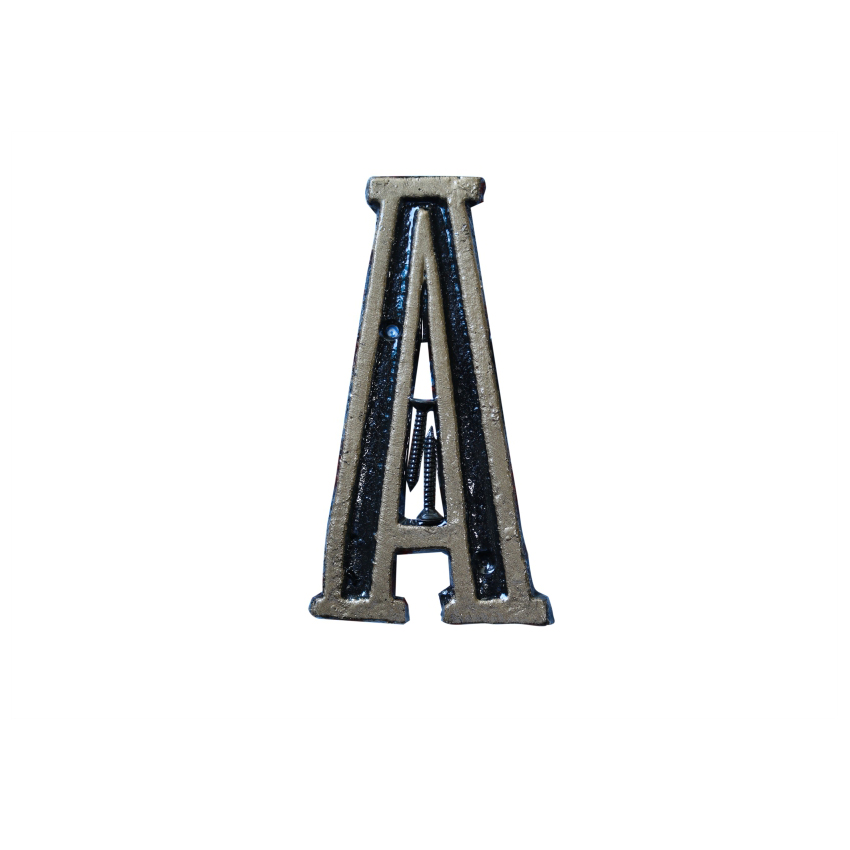 LETRA B 12CM ALUM FUNDIDO PRATA METALMIG