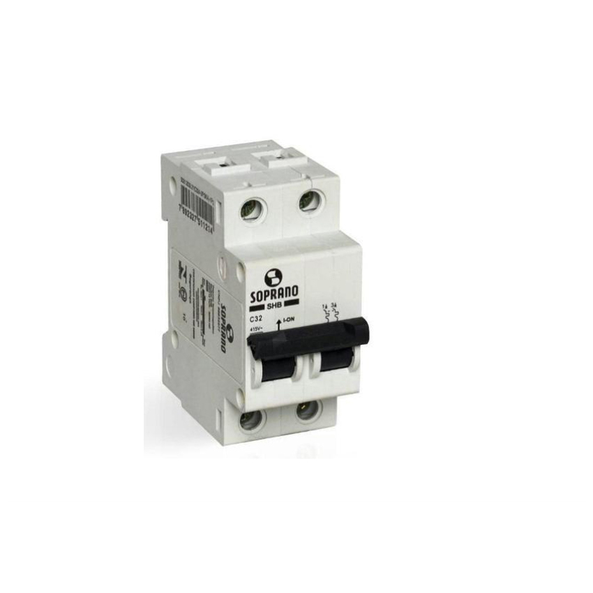 DISJUNTOR BIPOLAR DIN BCO 063A SOPRANO