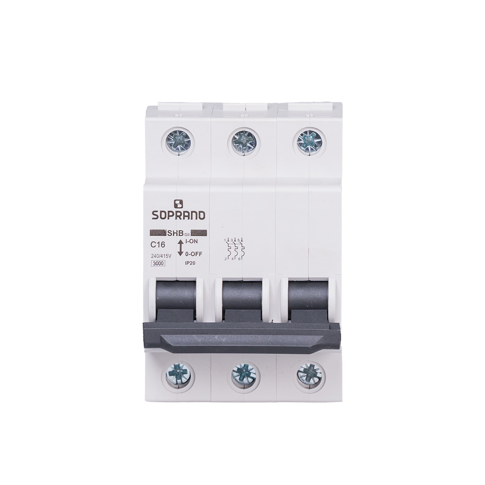 DISJUNTOR TRIPOLAR DIN BCO 016A SOPRANO