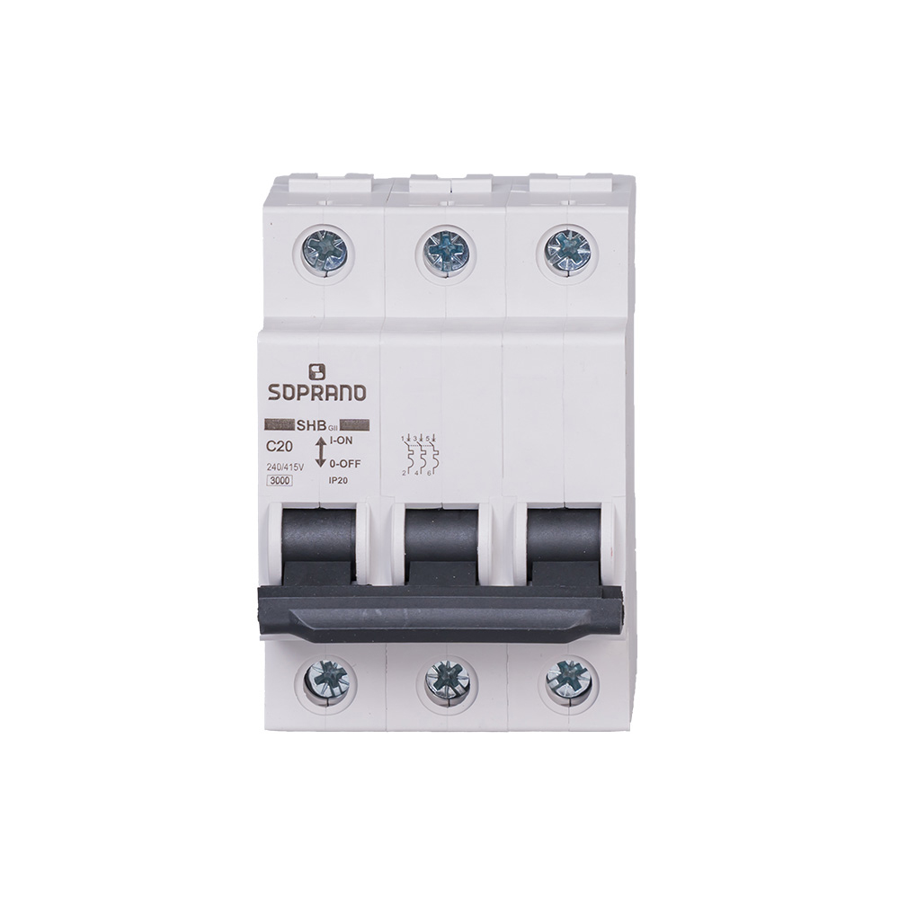 DISJUNTOR TRIPOLAR DIN BCO 020A SOPRANO