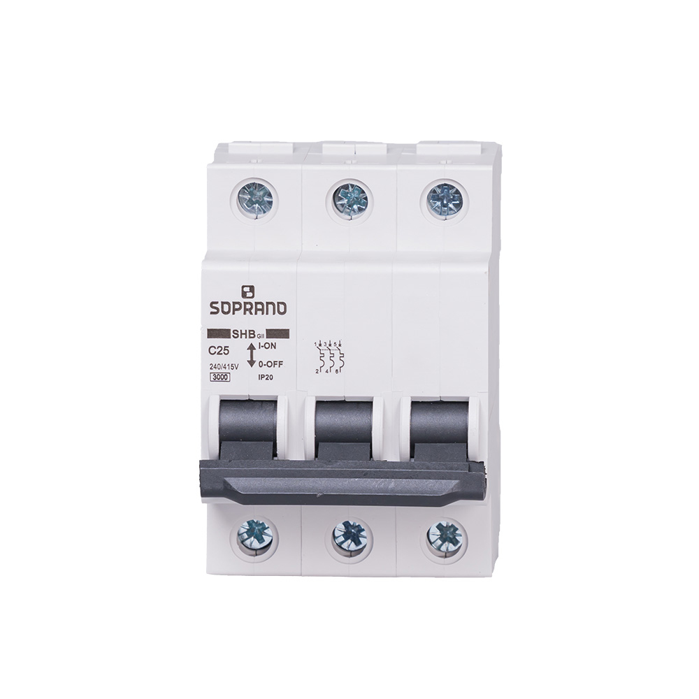 DISJUNTOR TRIPOLAR DIN BCO 025A SOPRANO