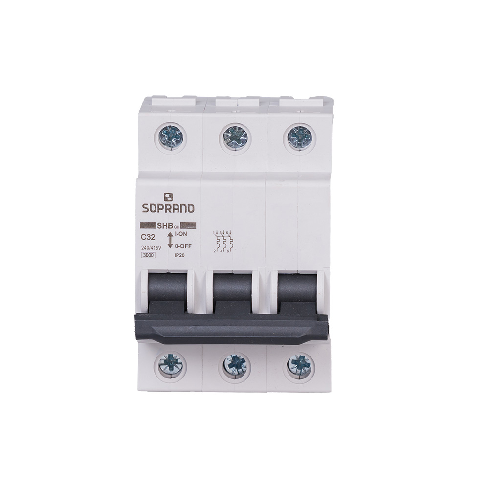 DISJUNTOR TRIPOLAR DIN BCO 032A SOPRANO