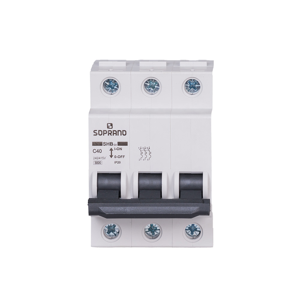 DISJUNTOR TRIPOLAR DIN BCO 040A SOPRANO