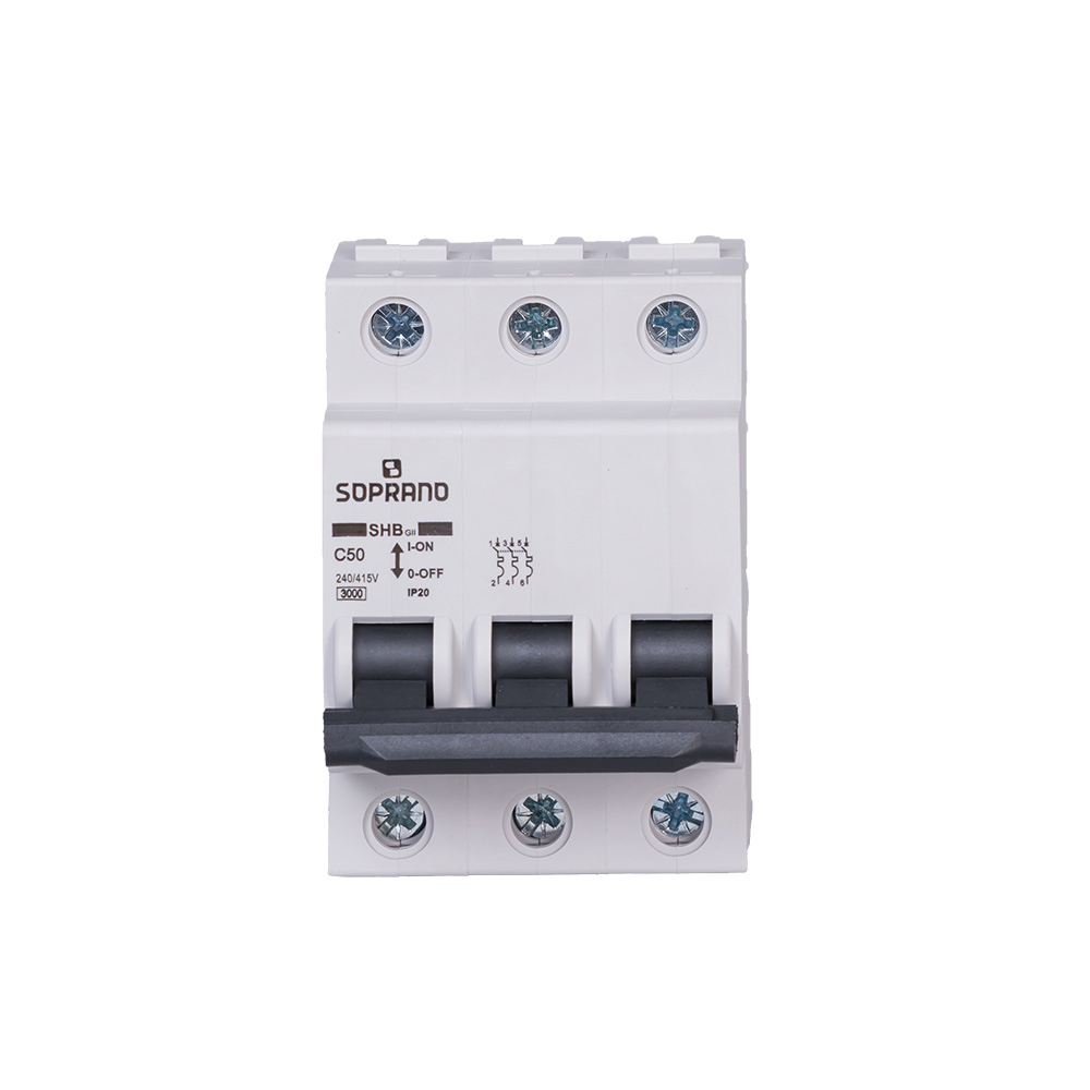 DISJUNTOR TRIPOLAR DIN BCO 050A SOPRANO