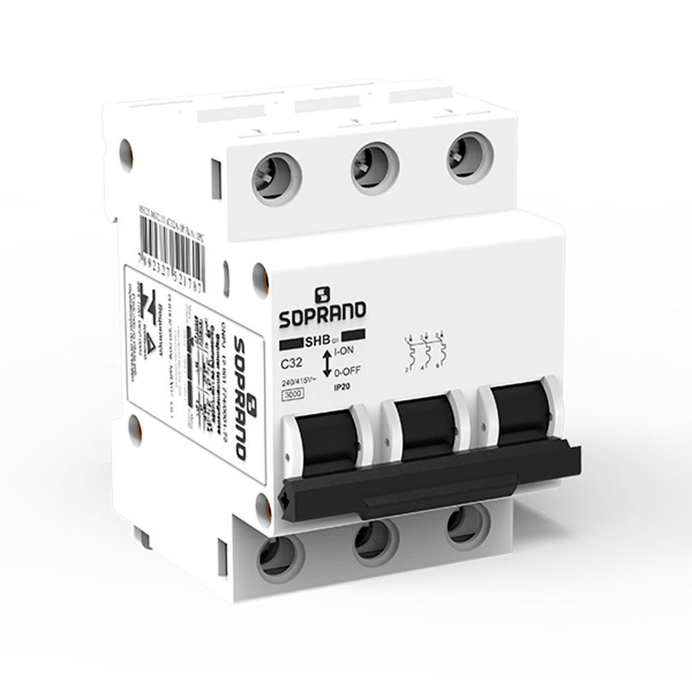 DISJUNTOR TRIPOLAR DIN BCO 063A SOPRANO