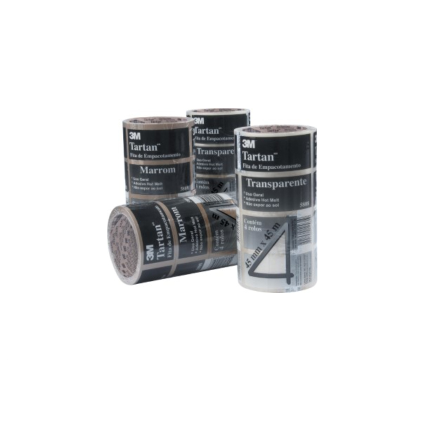 FITA EMPACOTAMENTO TRANSP 45MTX45MM HOTMELT 3M