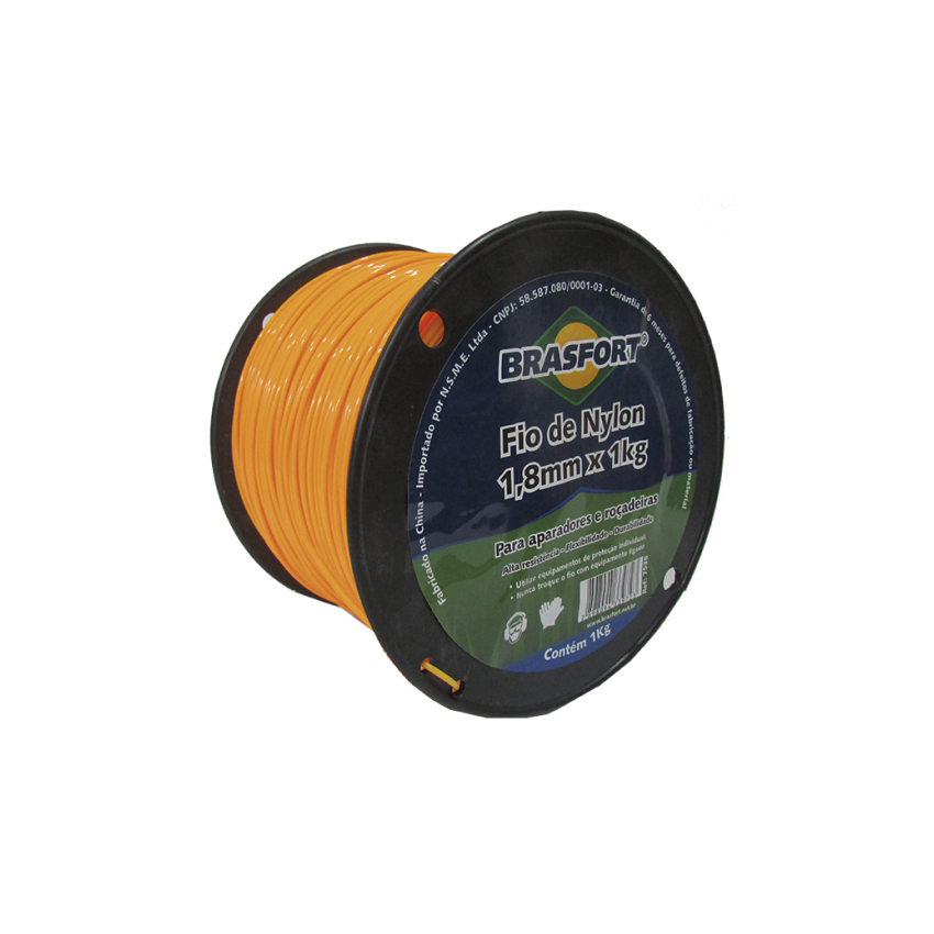 FIO NYLON ROC REDONDO LRJ 2.00MM 1KG 284M BRASFORT