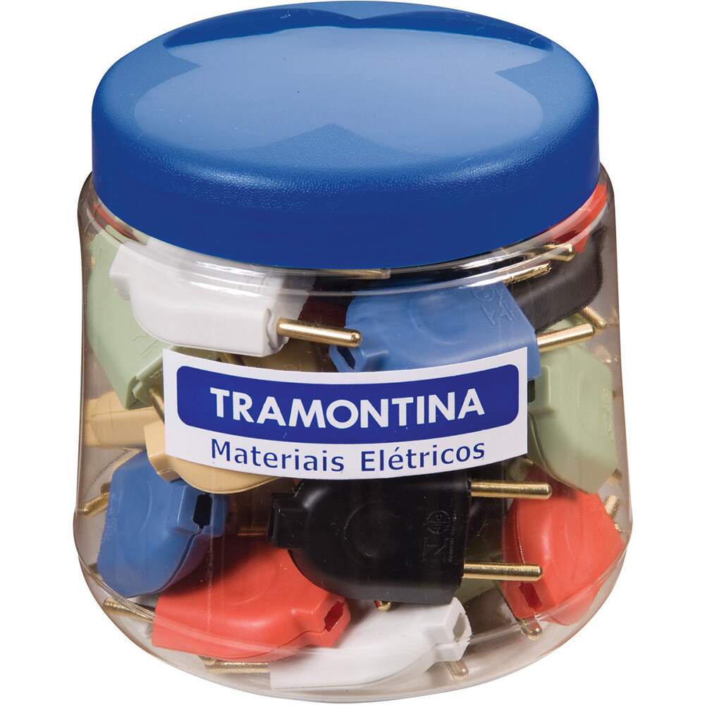 PINO MACHO 2P 10A COLORIDO TRAMONTINA #N