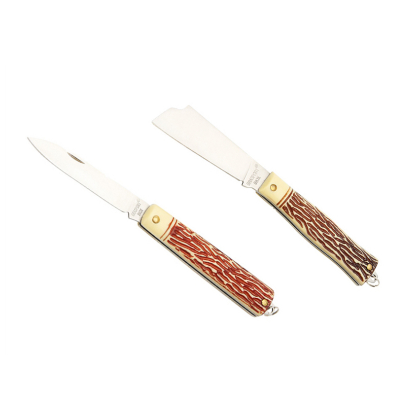 CANIVETE INOX 080X14MM LAMINA C/PONTA BRASFORT