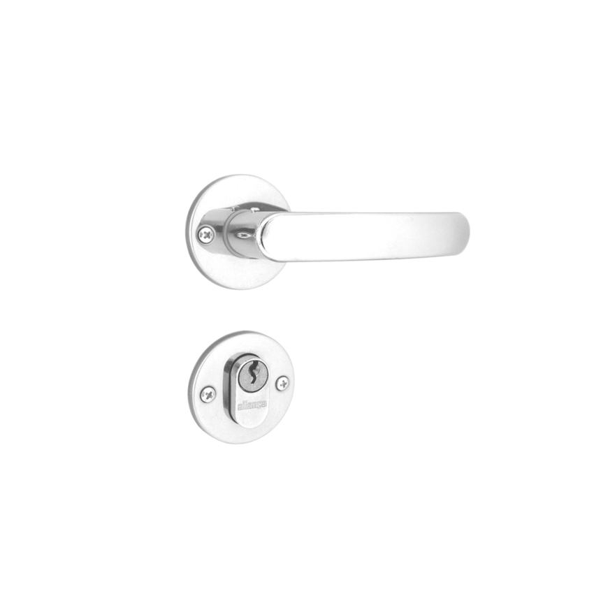 FECHADURA EXT ALAV ROSET REDONDA INOX ALIANCA