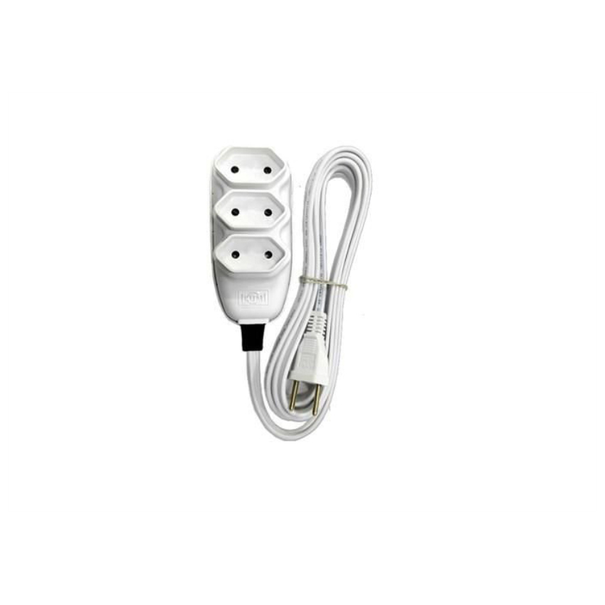 EXTENSAO ELETRICA PL 03MT BCO 2P 2X0,75 ILUMI