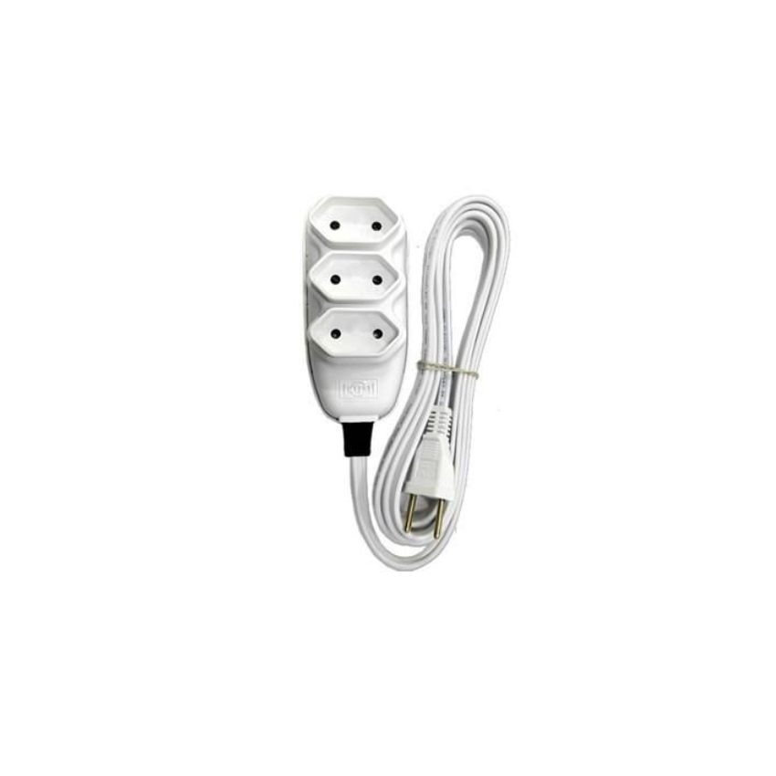 EXTENSAO ELETRICA PL 10MT BCO 2P 2X0,75 ILUMI