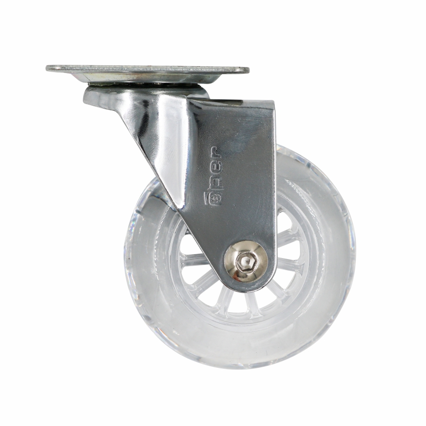 RODIZIO GIRAT S/FRE 75MM GEL 40KG C/PLACA OPER