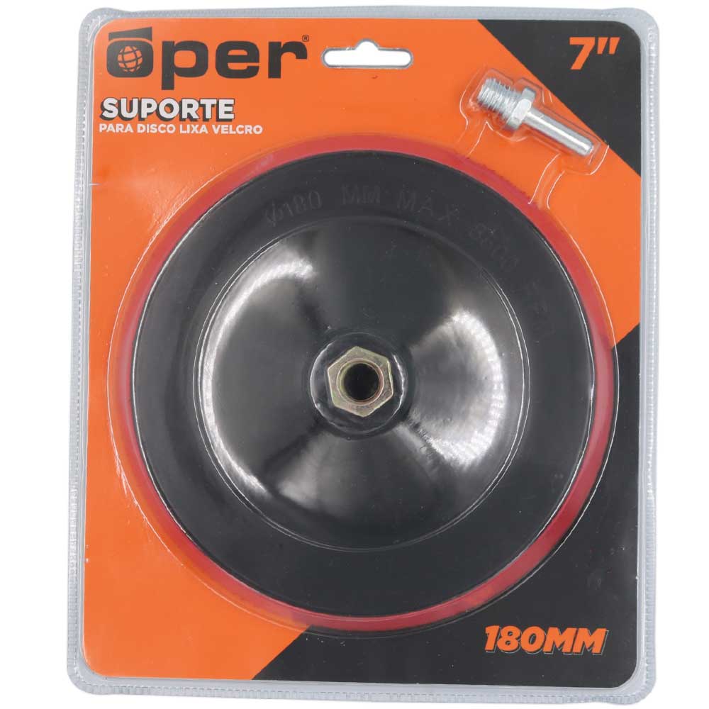 SUPORTE DISCO LIXA VELCRO 7" 180MM OPER