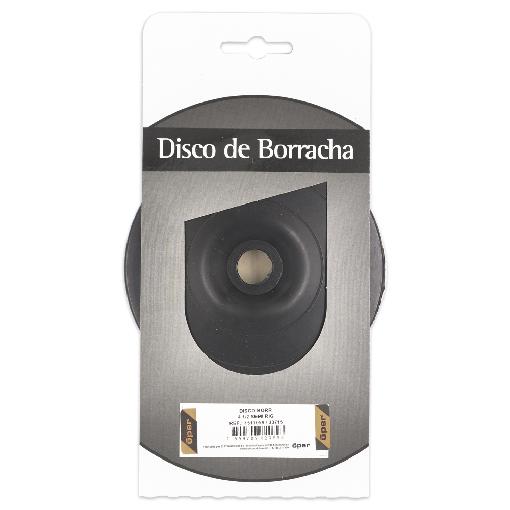 DISCO BORRACHA 4.1/2 SEMI RIGIDO OPER
