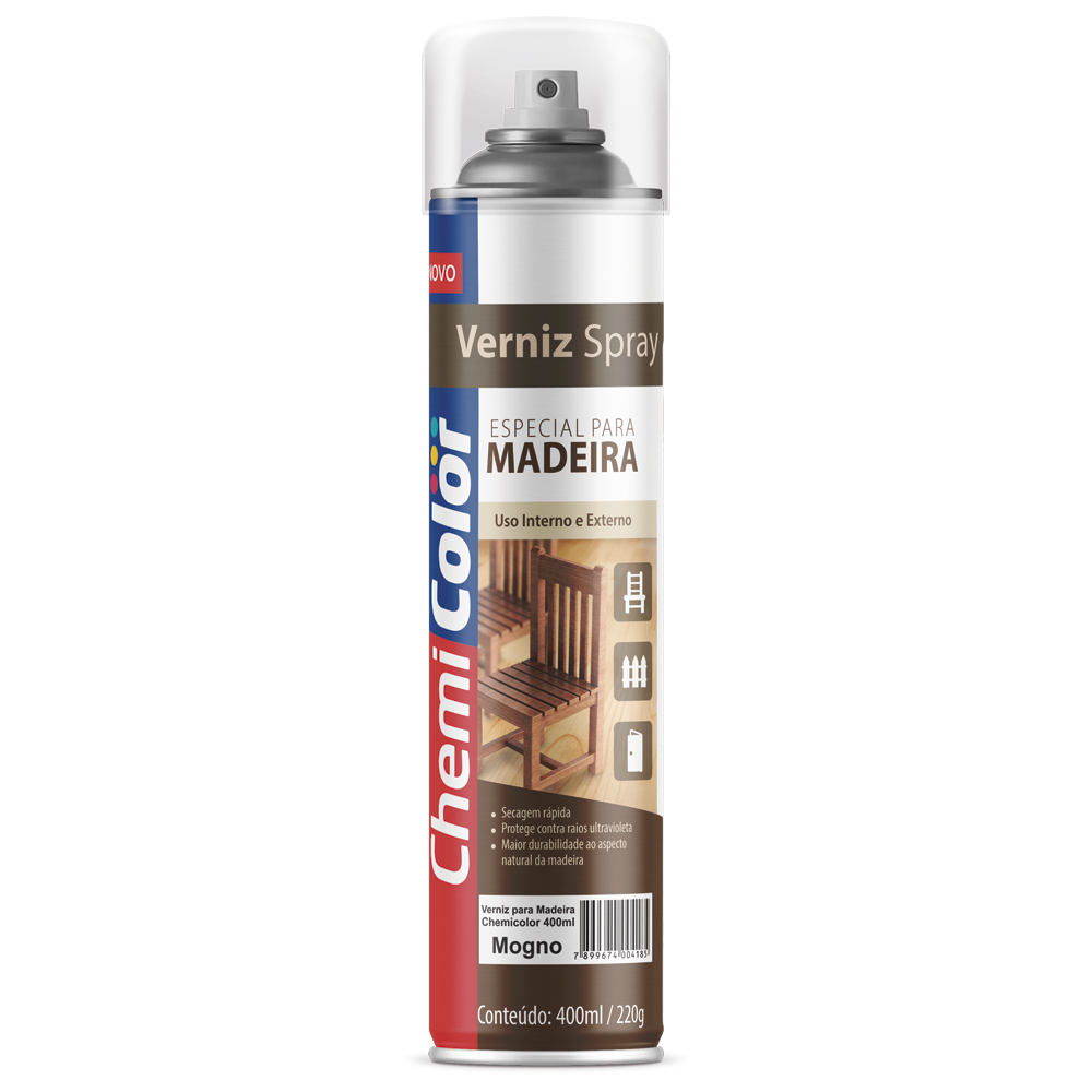VERNIZ SPRAY MOGNO 400ML CHEMICOLOR