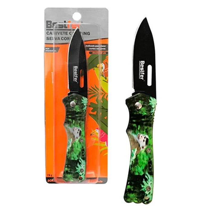 CANIVETE INOX CAMPING SELVA 15,0CM BESTFER