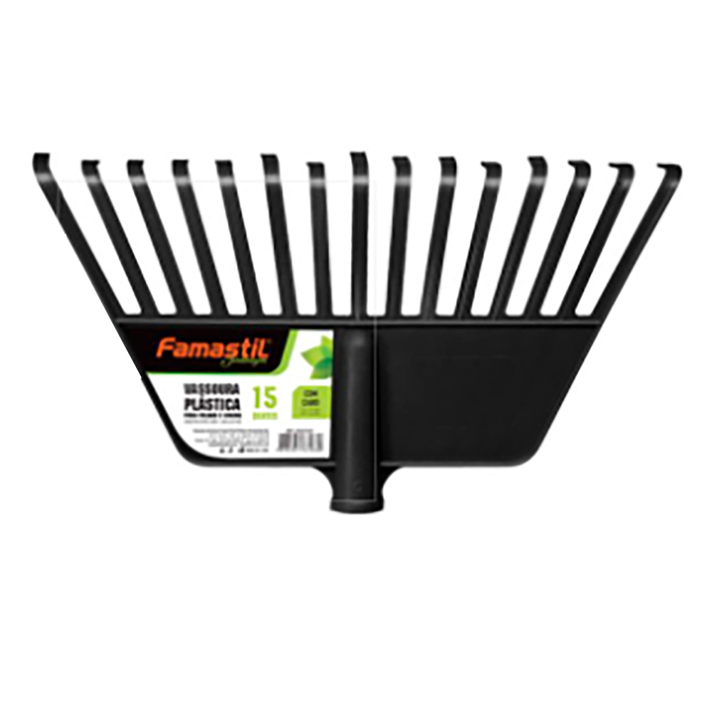 VASSOURA PLAST JARDIM C/CB 15D PTA FAMASTIL