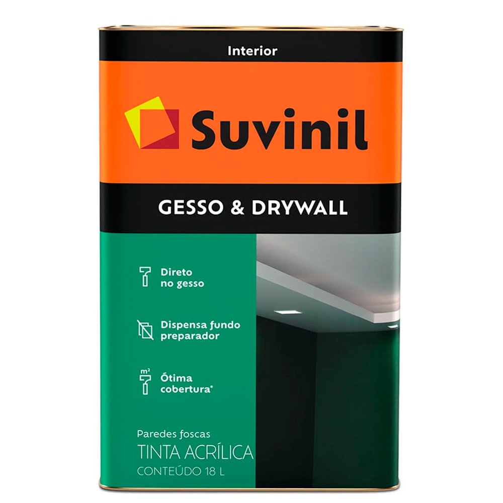 SOB GESSO E DRYWALL FOSCO 18L BCO NEVE SUVINIL